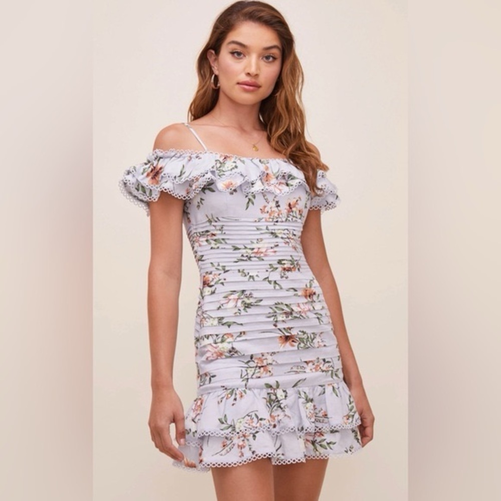 ASTR Floral Off-Shoulder Dress